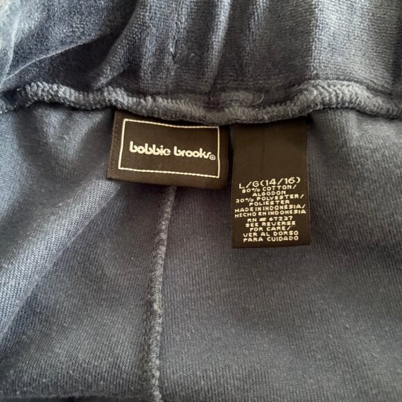 Vtg. Bobbie Brooks velour track suit, L - Picture 5 of 5